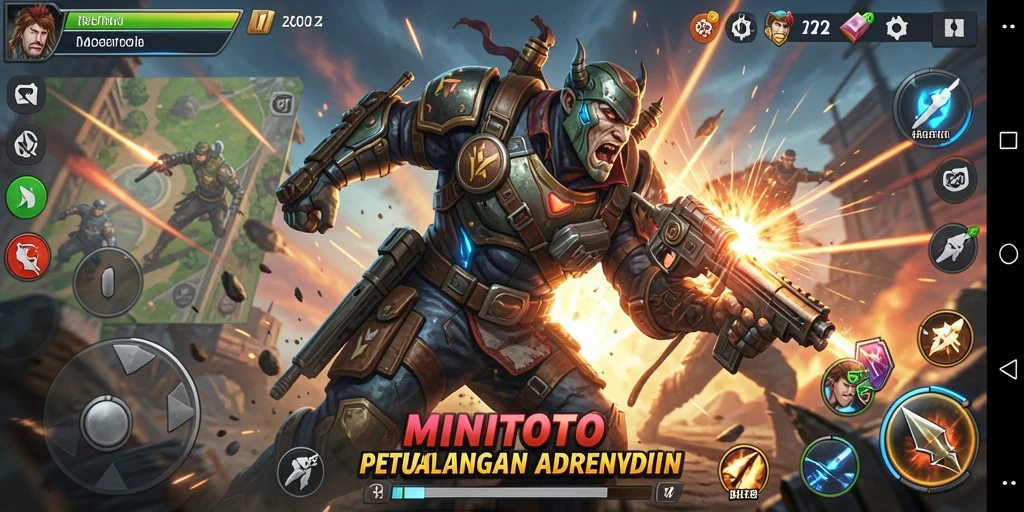 Screenshot gameplay MINITOTO menampilkan aksi tempur yang intens dan grafis menawan.